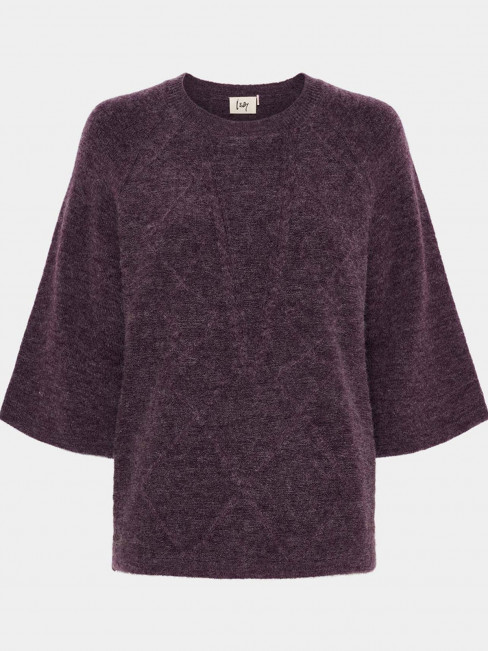 Mönsterstickad tröja Anna Aubergine från Isay 2