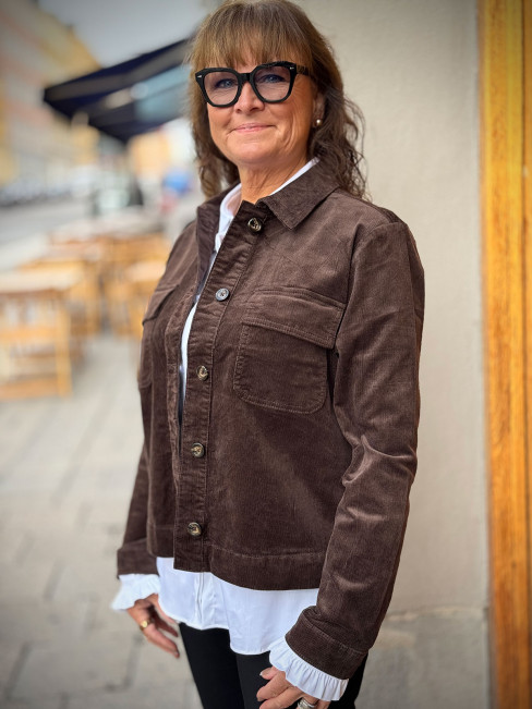 Manchesterjacka chokladbrun från Claire