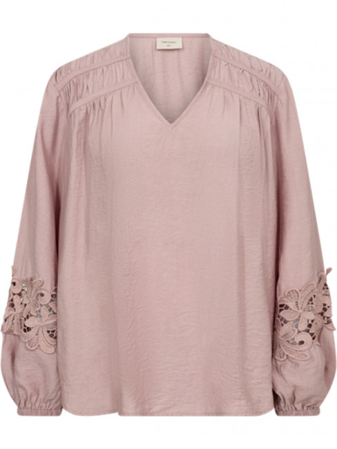 Blus vacker ärm Mauve från Freequent
