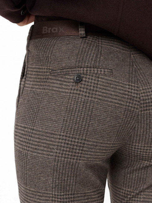 Chinos Maron S 7/8 brun rutig från Brax 2