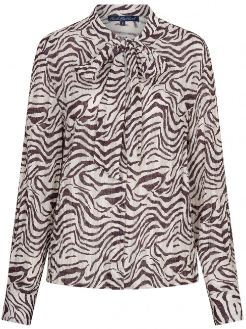 Chiffongblus zebra burgundy från Red Button