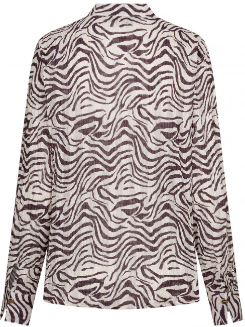 Chiffongblus zebra burgundy från Red Button 2