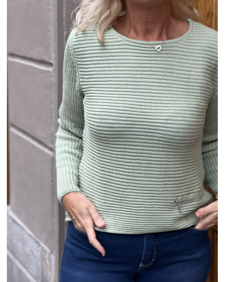 Tröja Zip ljusgrön från Skovhuus